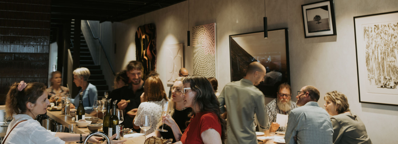 People having a good time at Wayfinder cellar door